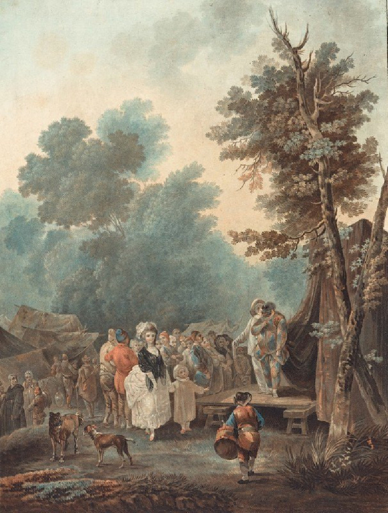 Foire De Village (1788) reproduction of painting by Charles-Melchior Descourtis. ALL GICLEE PRINTS