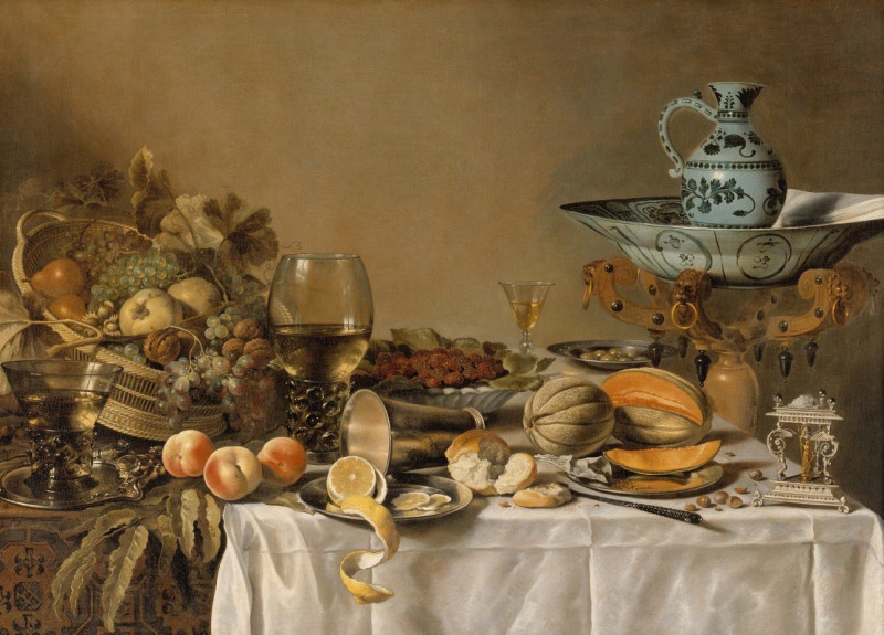 Still Life (1640 – 1649) reproduction of painting by Pieter Claesz. Still-life