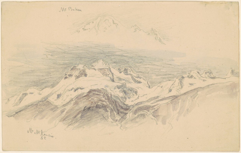 Mt. Baker and Mt. McKensie (recto) (1894) reproduction of painting by Samuel Colman. ALL GICLEE PRINTS