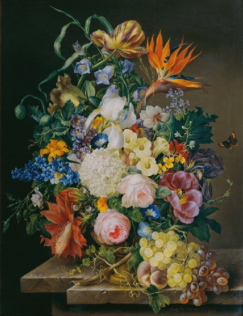 Blumenstück (1831) reproduction of painting by Franz Xaver Petter. ALL GICLEE PRINTS