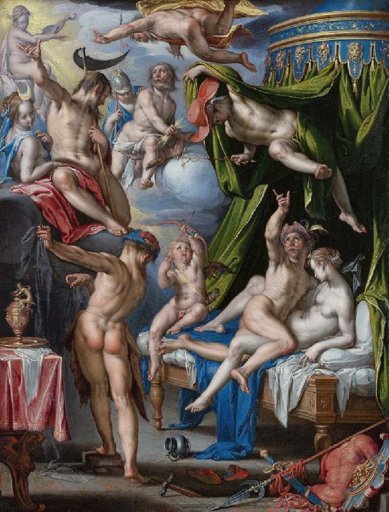 Joachim Wtewael reprodukcija Mars and Venus Surprised By Vulcan (1601), VISOS REPRODUKCIJOS , paveikslai, reprodukcijos inter...