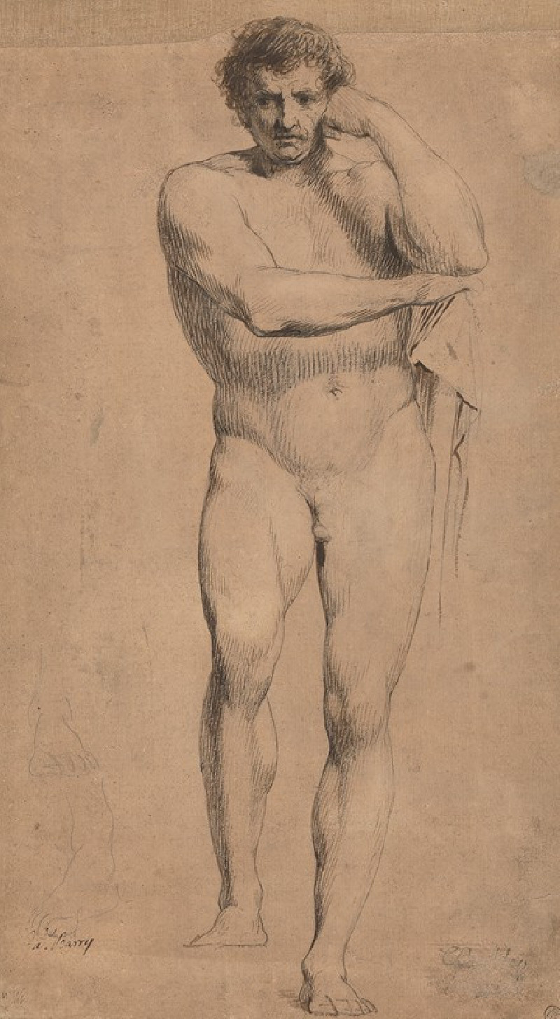 Study of Hercules for ‘Crowning the Victors at Olympia’ (between 1777 and 1780) reproduction of painting by James Barry. ALL ...