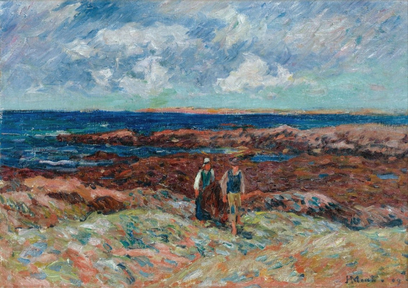 La Pointe De Beg Er Morz (1909) reproduction of painting by Henry Moret. ALL GICLEE PRINTS