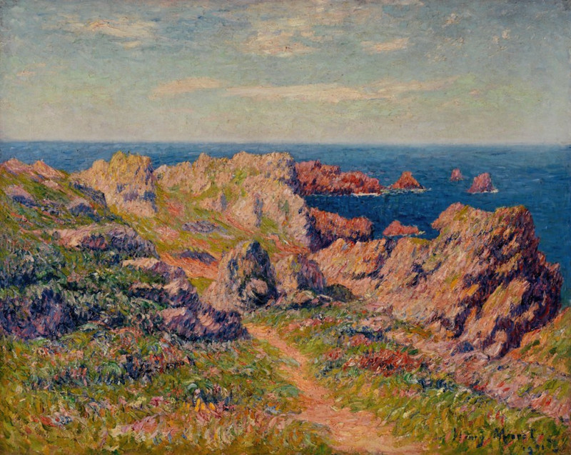 Beau temps à Pern (Ile d’Ouessant) (1901) reproduction of painting by Henry Moret. ALL GICLEE PRINTS