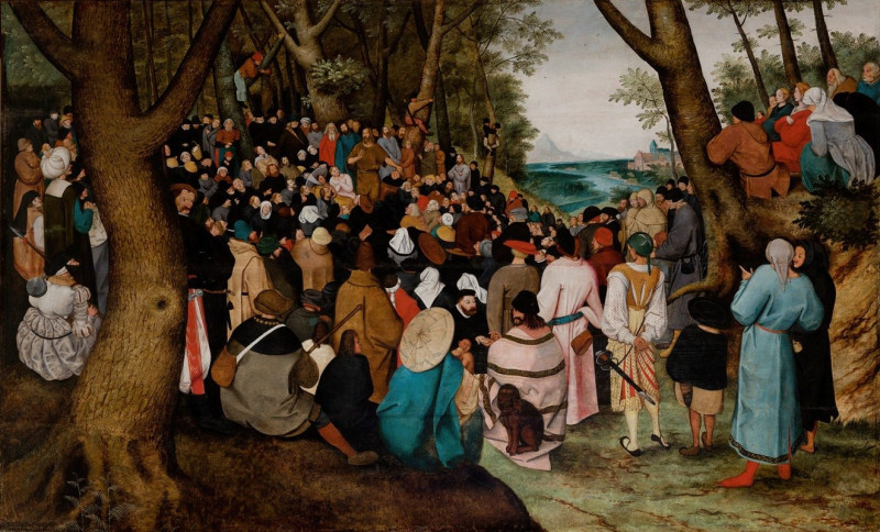 Sermon of Saint John the Baptist (1605-1615) reproduction of painting by Pieter Bruegel The Elder. ALL GICLEE PRINTS