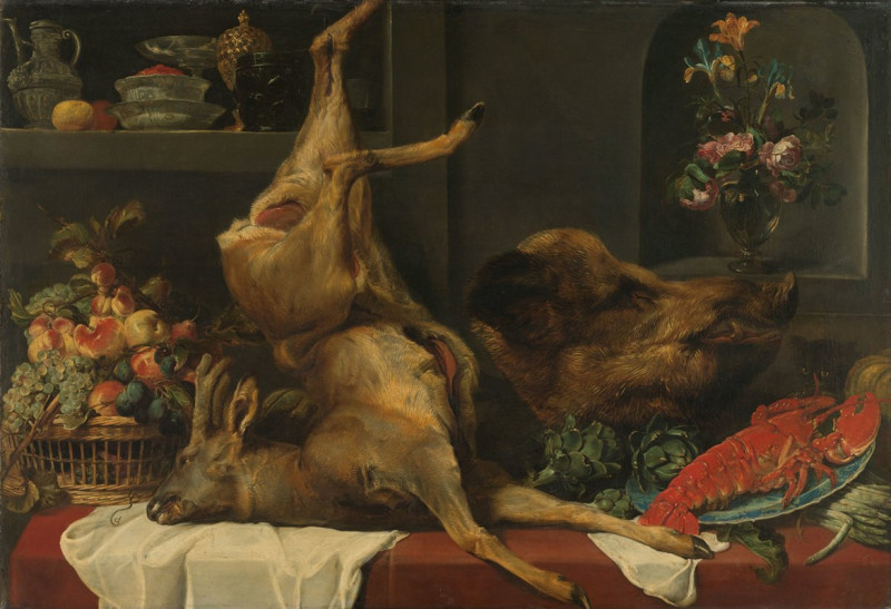 Larder Still life (c. 1616 - c. 1625) reproduction of painting by Frans Snyders. Still-life