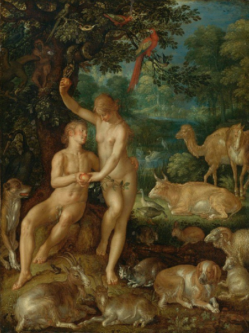 Adam And Eve reproduction of painting by Joachim Wtewael. ALL GICLEE PRINTS