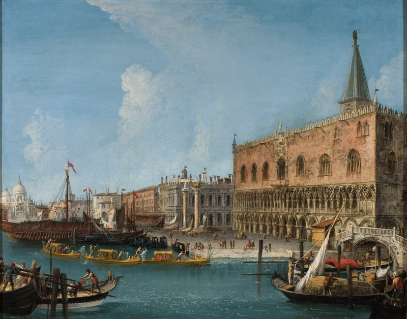 Doge’s Palace in Venice (c. 1735) reproduction of painting by Michele Marieschi. ALL GICLEE PRINTS