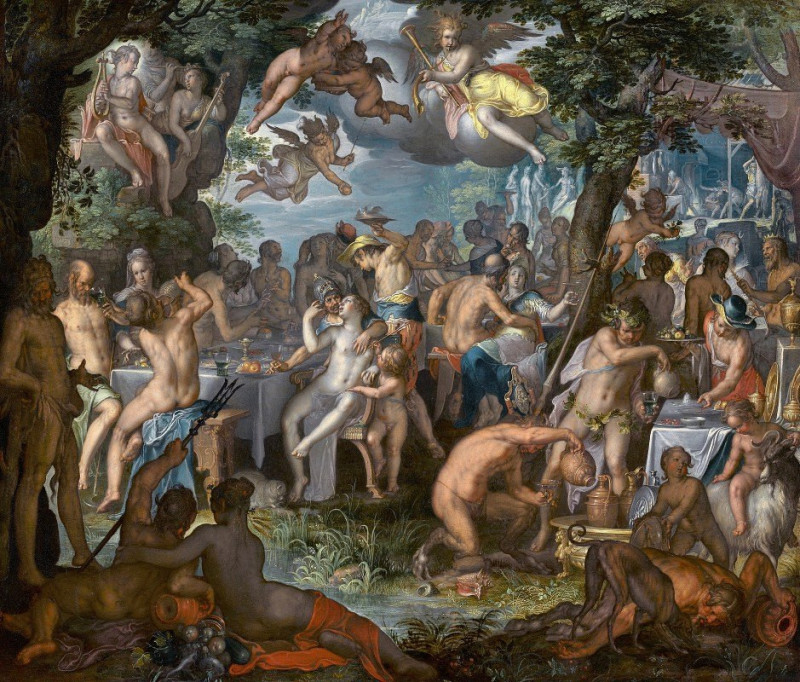 The Wedding of Peleus and Thetis (1612) reproduction of painting by Joachim Wtewael. ALL GICLEE PRINTS