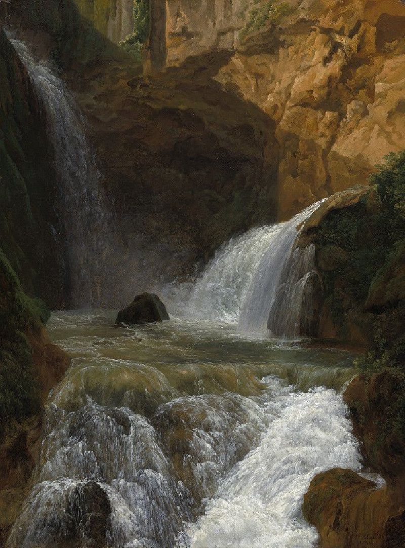 View of the Waterfalls at Tivoli (1788) reproduction of painting by Jean-Joseph-Xavier Bidauld. ALL GICLEE PRINTS