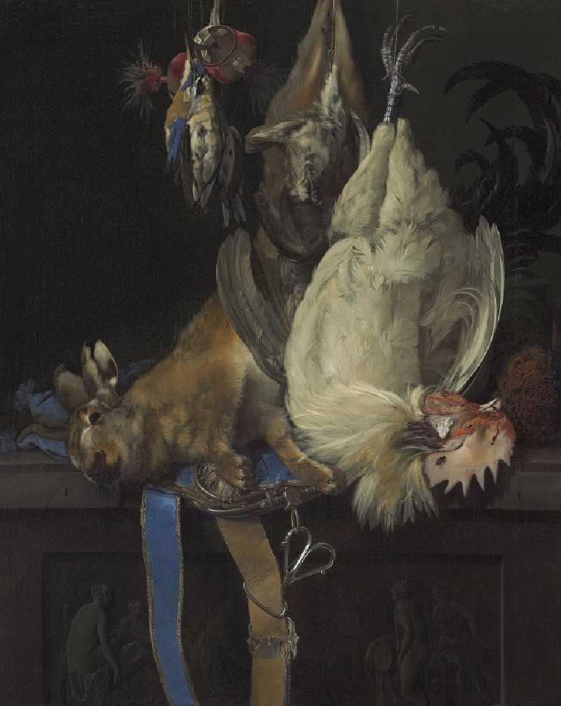 Still Life with Dead Game (1661) reproduction of painting by Willem van Aelst. Still-life