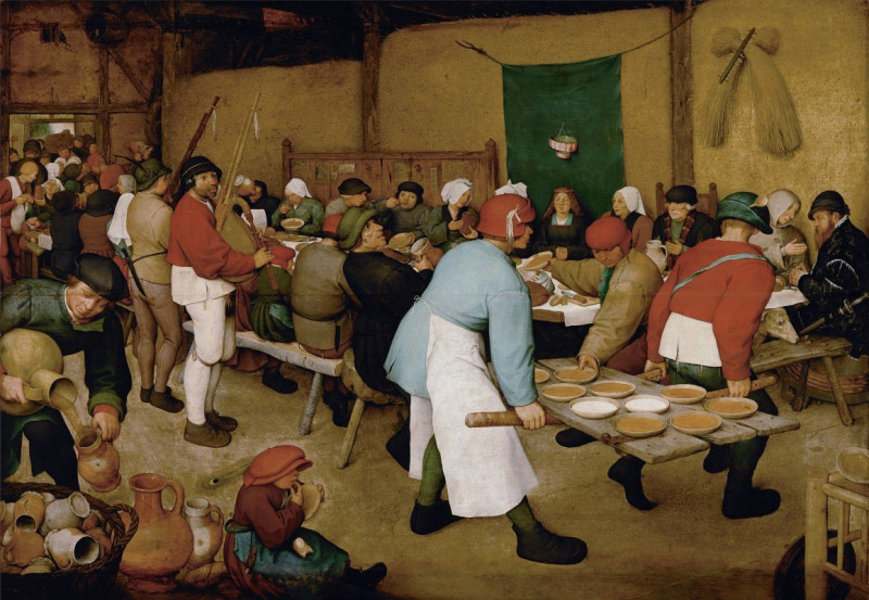 Peasant Wedding reproduction of painting by Pieter Bruegel The Elder. ALL GICLEE PRINTS