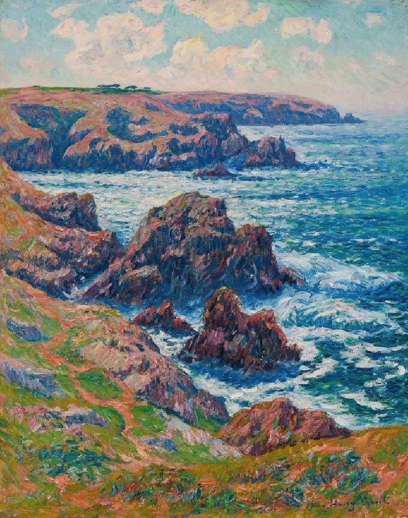 La Terre De Cléden, Point De Raz, Finistère (1911) reproduction of painting by Henry Moret. ALL GICLEE PRINTS