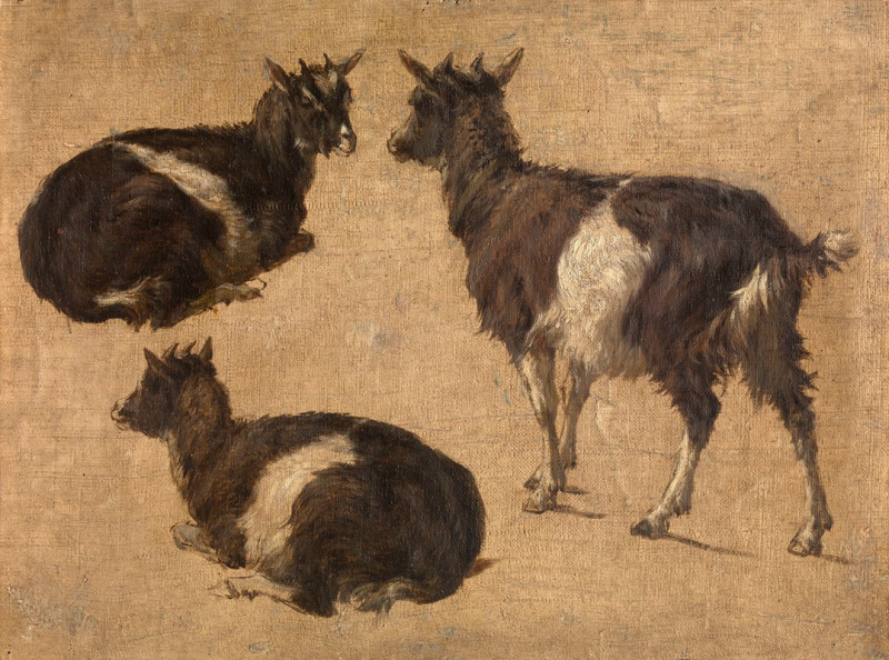 Goats reproduction of painting by Andre Plumot. ALL GICLEE PRINTS