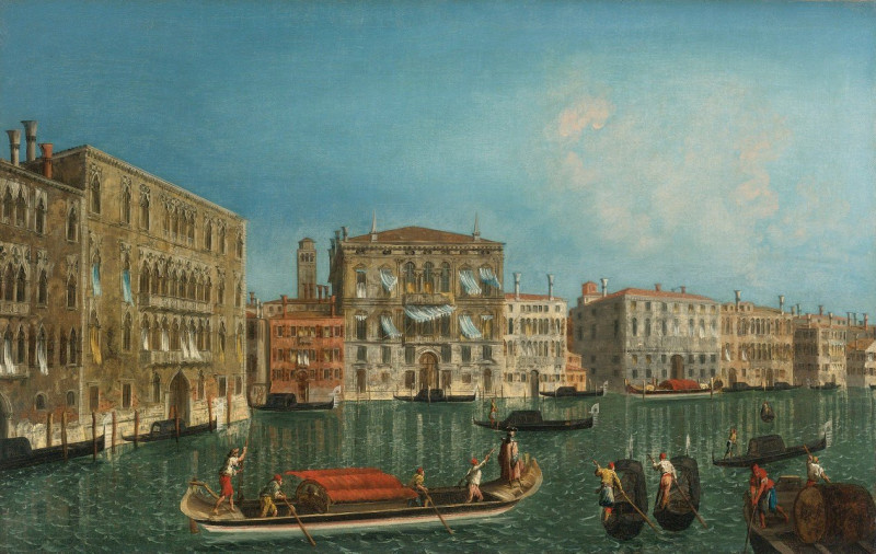 Michele Marieschi reprodukcija The Grand Canal, Venice, With Palazzo Foscari And Palazzo Balbi, VISOS REPRODUKCIJOS , paveiks...