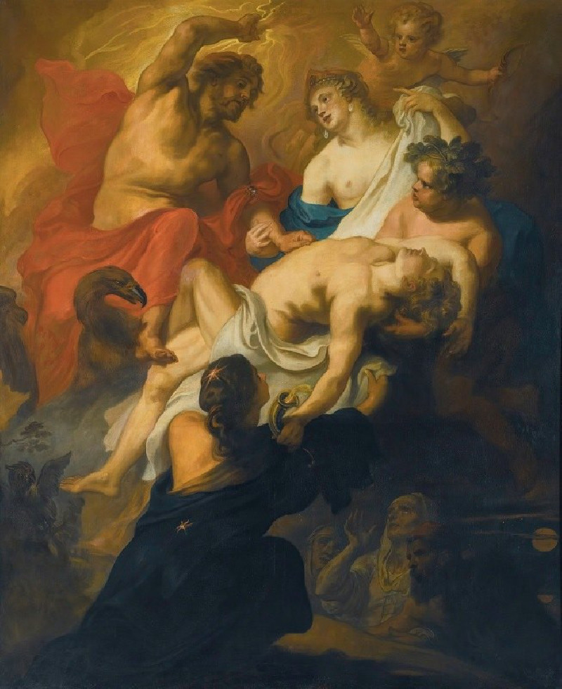 The Gods Mourning Phaeton reproduction of painting by Theodoor van Thulden. ALL GICLEE PRINTS