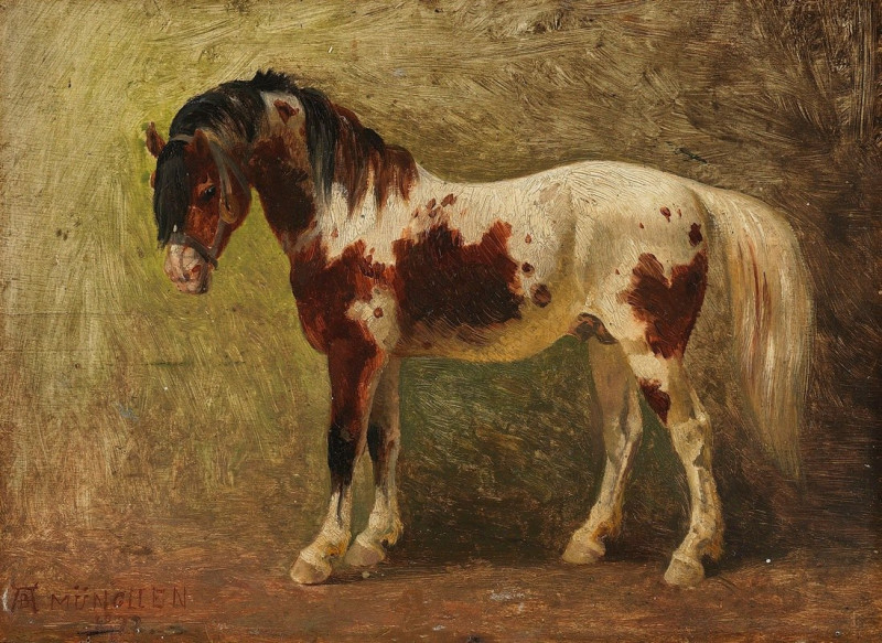 Horse Portrait (1872) reproduction of painting by Benno Raffael Adam. ALL GICLEE PRINTS