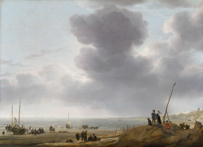 Beach View (1643) reproduction of painting by Simon de Vlieger. ALL GICLEE PRINTS