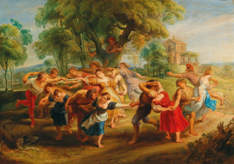 The Dancing Peasants reproduction of painting by . ALL GICLEE PRINTS