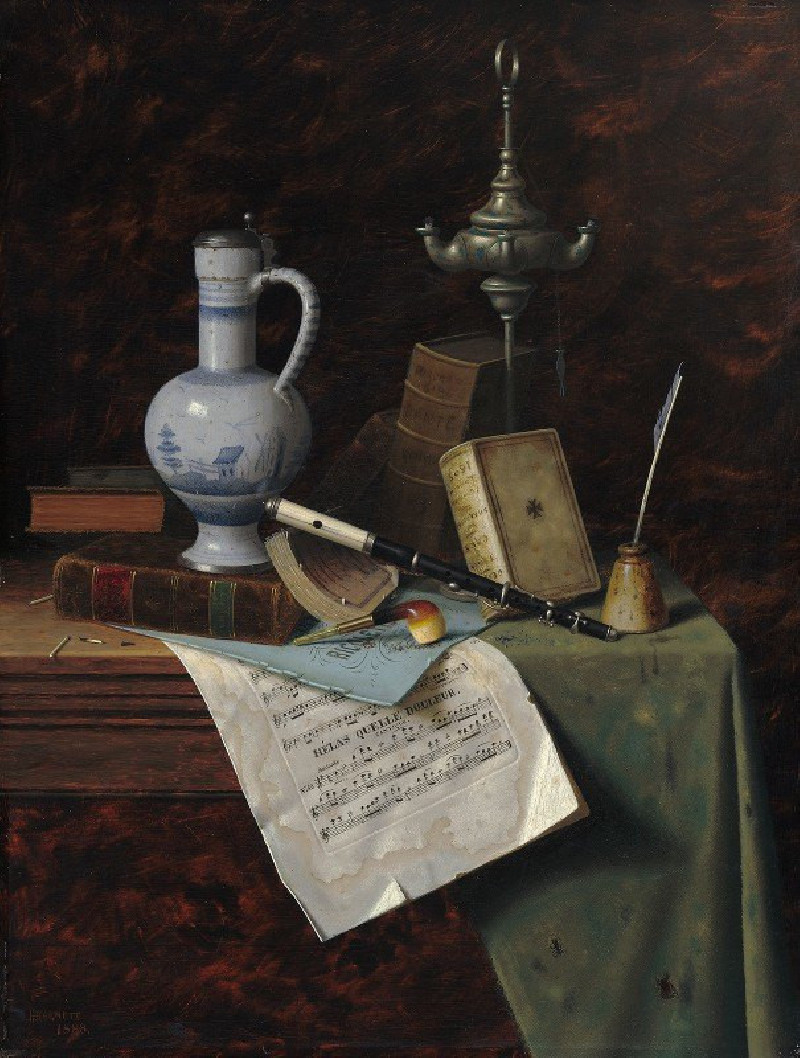 My Gems (1888) reproduction of painting by William Michael Harnett. ALL GICLEE PRINTS