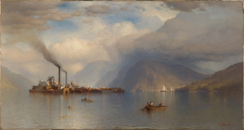 Storm King on the Hudson (1866) reproduction of painting by Samuel Colman. ALL GICLEE PRINTS