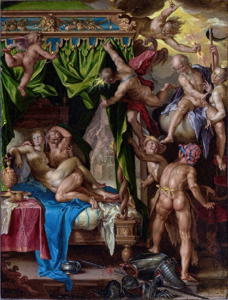 Joachim Wtewael reprodukcija Mars and Venus Surprised By Vulcan (1604–1608), VISOS REPRODUKCIJOS , paveikslai, reprodukcijos ...