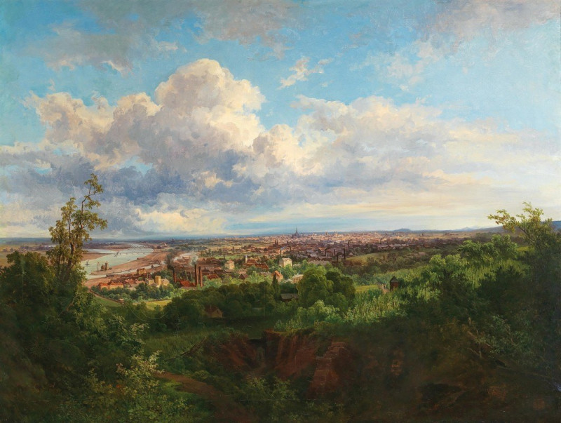 A View of Vienna (1885) reproduction of painting by Anton Hlavacek. ALL GICLEE PRINTS